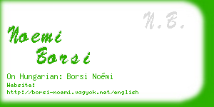 noemi borsi business card